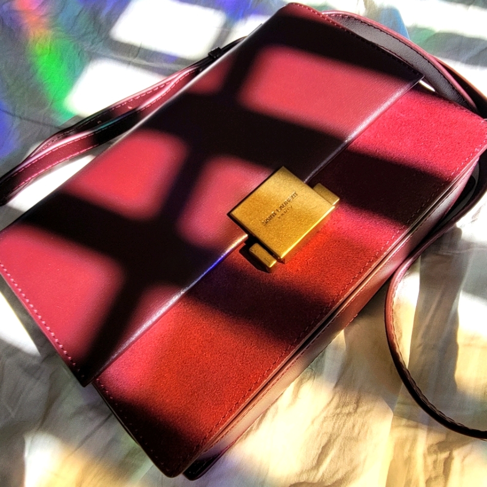 Authentic Saint laurent leather strap shoulder bag